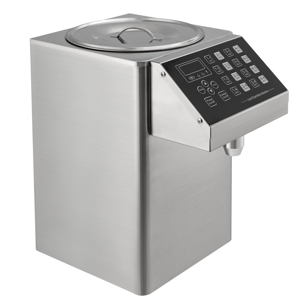 2 Gallon Automatic Fructose Dispenser Syrup Dispenser 280W Electric Commercial Sugar Syrup Dispenser Coffee Bubble Tea Milk Tea Making Equipment Fructose Quantitative Machine