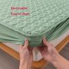 FCLDESHOP Fitted Bottom Sheet Soft,Solid Color Pure Cotton Quilted Bedding Sheets, Thicken Anti-Slip Single Double Box Spring Mattress Protectors,Blue,120x200cm (1pcs) view 3