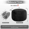 American Century Home Memory Foam Bean Bag Chair, Oversized Sofa for Adults, Teens & Kids, Removable Velvet Cover, Ultra Comfortable for Gaming, Bedroom, Living Room, or Dorm(Black, 4ft w/Footstool) view 2