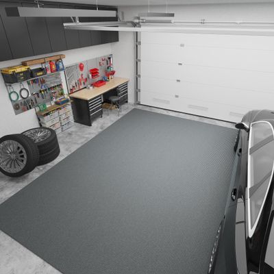 Ottomanson 6'6" x 20' Hallway Runner with Scraper Pile - Extra Durable Non-Slip Rug Mat for Indoor & Outdoor Use - Ideal for Kitchen, Entryway & Garage - High-Traffic Carpet, Gray