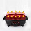 Electric BBQ Grill Indoor Electric Grill Square Black Dual Control Soup Roast Smoke Free Non-Stick Pan Electric Baking Pan Household Barbecue Dish Electric Hot Pot 1500W [Energy Class A],Port view 3