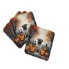 Fawn Pug Spooky Halloween Foam Coaster Set of 4 view 1