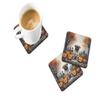 Fawn Pug Spooky Halloween Foam Coaster Set of 4 view 2