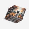 Fawn Pug Spooky Halloween Foam Coaster Set of 4 view 4