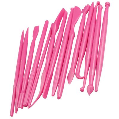 HAKIDZEL 14pcs Cake Decorating Tools Fondant Cake Carving Kit for Sugar Flower Sculpture Essential Baking Molds Safe for Ovens Freezers Rosy