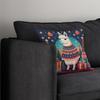 Caroline's Treasures DAC1193PW1414 Llama Christmas Fabric Decorative Pillow Machine Washable, Indoor Outdoor Decorative Pillow for Couch, Bed or Patio, 14Hx14W view 3
