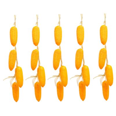 ABOOFAN 5 Pack of Corn Cob Decorations Vegetable Model for Home Yellow Decorative Hanging Decor Farmhouse Style