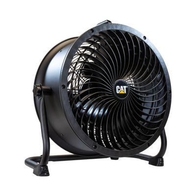 Caterpillar fan 18-Blade High-Velocity Drum Fan Heavy Duty Industrial Grade (Black, 2-in-1): 3,400 CFM, 4-Speed, 360 Degree Adjustable Drum Head, Dual Ball Bearing Motor with Die-Cast Cover