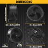 Caterpillar fan 18-Blade High-Velocity Drum Fan Heavy Duty Industrial Grade (Black, 2-in-1): 3,400 CFM, 4-Speed, 360 Degree Adjustable Drum Head, Dual Ball Bearing Motor with Die-Cast Cover view 4