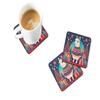 Caroline's Treasures Llama Christmas Foam Coaster Set of 4 Cup Coasters for Indoor and Outdoor, Coaster for Tabletop Protection, Anti Slip, Mouse pad Material view 2