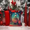 Caroline's Treasures DAC1208PW1818 Turtle Christmas Fabric Decorative Pillow Machine Washable, Indoor Outdoor Decorative Pillow for Couch, Bed or Patio, 18Hx18W view 2