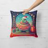 Caroline's Treasures DAC1208PW1818 Turtle Christmas Fabric Decorative Pillow Machine Washable, Indoor Outdoor Decorative Pillow for Couch, Bed or Patio, 18Hx18W view 4