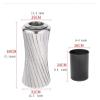ATMRC Trash Cans Garbage Cans Outdoor Stainless Steel Trash Bin,Cylindrical Small Waist Waste Bin,1.5 Gallon Capacity,Removable Top Cover Outdoors and Home view 2