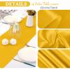 20Pack Satin Table Runner 12 x 72 Inch,Gold Satin Silk Table Runner Smooth Table Runners for Wedding Bridal Baby Shower Banquet Birthday Party Table Decoration view 4