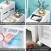 ANram Bathroom Floor Storage Cabinet with 2/3/4 Drawers, Free Standing Storage Organizer Hallway Entryway Cabinet, Narrow Bathroom Shelf for Living Room Kitchen, White view 4