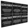 6X Motivational canvas, wall art for bedroom and office, inspirational black and white canvas poster, motivational poster set, decor bundle for home, wall pictures for living room (6x - 30 X 30 in) view 1