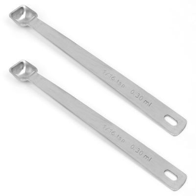 BERYLER 2PCS 1/16 Teaspoon(1/16tsp, 0.3ml) Single Tiny Measuring Spoon, Small Individual Stainless Steel Measure Spoons Only
