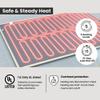 Heated Mattress Pad  Bed Warmer with Single Controller, 5 Heat Settings, 15-Hour Auto Shut-Off, Radiation Blocking, Waterproof & Machine Washable, AeroSilver Wicking Fabric, UL Listed, Single view 3