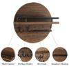 Gurfuy Key Holder for Wall with Shelf - Wood Mail Organizer and Rack with Shelf Hooks Wall Mounted for Entryway Decor Magazines Letter Storage Farmhouse Living Room Bedroom Doorway (Rustic Brown) view 3