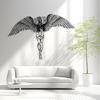 Cadeali Angel Metal Wall Decor, Metal Angel Wings Wall Decor, Large Angel Wings Wall Art, Guardian Angel, Angel Wings Wall Hanging, Angel Wall Art, Housewarming Gift (Black, 20"x26"/50x67cm) view 1