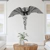 Cadeali Angel Metal Wall Decor, Metal Angel Wings Wall Decor, Large Angel Wings Wall Art, Guardian Angel, Angel Wings Wall Hanging, Angel Wall Art, Housewarming Gift (Black, 20"x26"/50x67cm) view 2