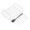 Tyenaza Air Fryer Rack, Rectangle Stainless Steel Fryer Rack Dehydrator Racks Multi Layer Rack Double Basket Fryers Accessories for Foodi DZ201 401 view 1