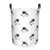 French Bulldog Dog Bone Yarn Ball Laundry Hamper with Durable Handle Waterproof Collapsible Laundry Basket Round Dirty Clothes Storage Basket for Bathroom Bedroom College Dorm view 1