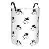 French Bulldog Dog Bone Yarn Ball Laundry Hamper with Durable Handle Waterproof Collapsible Laundry Basket Round Dirty Clothes Storage Basket for Bathroom Bedroom College Dorm view 2