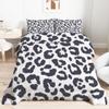 LEWIJO Grey Leopard Bedding Comforter Set Full - Africa Cheetah Print for Kids Adult Girls Women Bedroom Decor - Animal Quilt Set 3Pcs With 2 Pillow Cases view 1