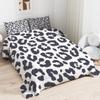 LEWIJO Grey Leopard Bedding Comforter Set Full - Africa Cheetah Print for Kids Adult Girls Women Bedroom Decor - Animal Quilt Set 3Pcs With 2 Pillow Cases view 2