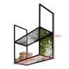 Drsyffsup Hanging Ceiling Shelf Nordic Acrylic Ceiling Rack, Kitchen Storage Shelving Wine Holder,Hanging Decorative Flower Stand for Bar Restaurants (Size : 60x30x80cm) view 2