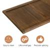 Gurfuy 40"x20" Extra Large Long Rectangle Ottoman Table Tray - Rustic Wooden Serving Tray for Farmhouse Decorative Oversized Coffee Table Trays Living Room Kitchen Counter Breakfast Brown view 3