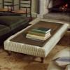 Gurfuy 40"x20" Extra Large Long Rectangle Ottoman Table Tray - Rustic Wooden Serving Tray for Farmhouse Decorative Oversized Coffee Table Trays Living Room Kitchen Counter Breakfast Brown view 4