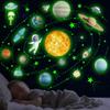 Glow in The Dark Stars Solar System Wall Decals, Star and Planets Stickers for Ceiling, Wall Sticker Decor for Kids Boys Room (Green) view 1