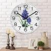 COCOKEN Bluebonnets Wall Clock Motivational Quote Round Clock 12 Inch Large Wall Clocks Battery Operated Rustic Home Decor for Home Kitchen Office School Bathroom view 1