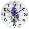 COCOKEN Bluebonnets Wall Clock Motivational Quote Round Clock 12 Inch Large Wall Clocks Battery Operated Rustic Home Decor for Home Kitchen Office School Bathroom view 2