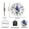 COCOKEN Bluebonnets Wall Clock Motivational Quote Round Clock 12 Inch Large Wall Clocks Battery Operated Rustic Home Decor for Home Kitchen Office School Bathroom view 3