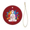 Buddha Chakra Meditation Christmas Ornaments, Ceremic Ornaments Round Porcelain Ornament Christmas Tree Office Home Decoration Xmas Souvenirs view 2