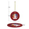 Buddha Chakra Meditation Christmas Ornaments, Ceremic Ornaments Round Porcelain Ornament Christmas Tree Office Home Decoration Xmas Souvenirs view 4
