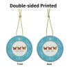 Phi Mu Monarch Butterfly Christmas Ornaments, Ceremic Ornaments Round Porcelain Ornament Christmas Tree Office Home Decoration Xmas Souvenirs view 3