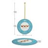 Phi Mu Monarch Butterfly Christmas Ornaments, Ceremic Ornaments Round Porcelain Ornament Christmas Tree Office Home Decoration Xmas Souvenirs view 4