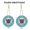 Firefighter Christmas Ornaments, Ceremic Ornaments Round Porcelain Ornament Christmas Tree Office Home Decoration Xmas Souvenirs view 3
