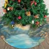 Christmas Tree Skirt 30" Plush Tree Skirt Christmas Tree Decorations for Farmhouse Xmas Holiday Home Party Decor Lots of Beautiful Dragonflies view 4