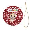 Cute Cat Chiitan Christmas Ornaments, Ceremic Ornaments Round Porcelain Ornament Christmas Tree Office Home Decoration Xmas Souvenirs view 2