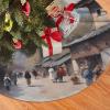 Christmas Tree Skirt 30" Plush Tree Skirt Christmas Tree Decorations for Farmhouse Xmas Holiday Home Party Decor Nice Mount Fuji Print view 3