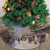 Christmas Tree Skirt 30" Plush Tree Skirt Christmas Tree Decorations for Farmhouse Xmas Holiday Home Party Decor Nice Mount Fuji Print view 4
