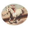 Christmas Tree Skirt 30" Plush Tree Skirt Christmas Tree Decorations for Farmhouse Xmas Holiday Home Party Decor Prancing White Horse view 2