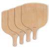 4 Pack Wooden Pizza Peel, 12 inch Premium Large Pizza Paddle with Wood Handle for Pizza Oven, Stone, Pan or Grill, Pizza Spatula for Baking Bread and Cake Indoor&Outdoor view 1