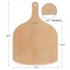 4 Pack Wooden Pizza Peel, 12 inch Premium Large Pizza Paddle with Wood Handle for Pizza Oven, Stone, Pan or Grill, Pizza Spatula for Baking Bread and Cake Indoor&Outdoor view 2