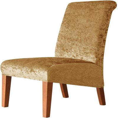 Crushed Velvet Dining Chair Covers 2/4/6 PCS, Stretch Large Chair Slipcover Super Soft High Back Parsons Chairs Cover Washable Chair Protector Banquet Decorate ( Color : Shallow Gold , Size : 2pcs )